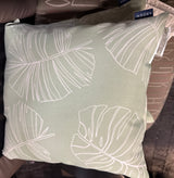 ARDEN 16 in. x 16 in. Coastal Green Leaf Outdoor Square Throw Pillow (2-Pack)