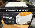 OVENTE Electric Toaster Machine with 6-Shade Browning Selector Setting, Compact Design and Removable Crumb Tray, 700W Power Perfect for Toasting Bread, Thin Bagels and Waffles