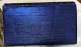 Dasein Women's Evening Bags Envelope Handbag Party Prom Clutch Purse Shoulder Cross Body Bag-Blue