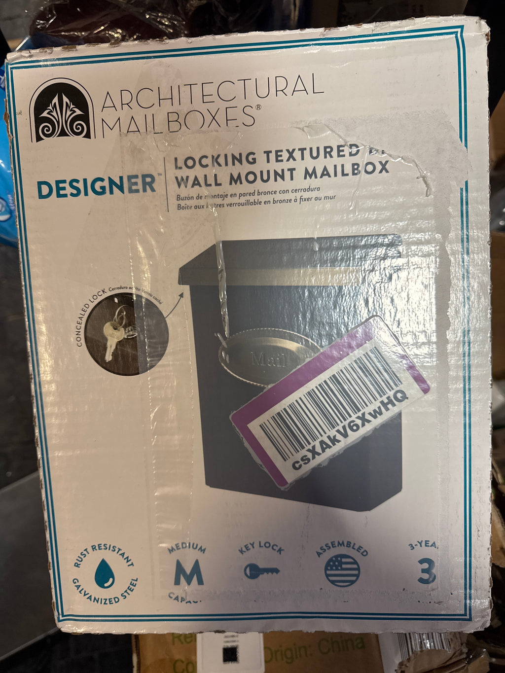 Architectural Mailboxes Designer Galvanized Steel Wall-Mount Mailbox, DVKPBZ0AM, Venetian Bronze, Medium