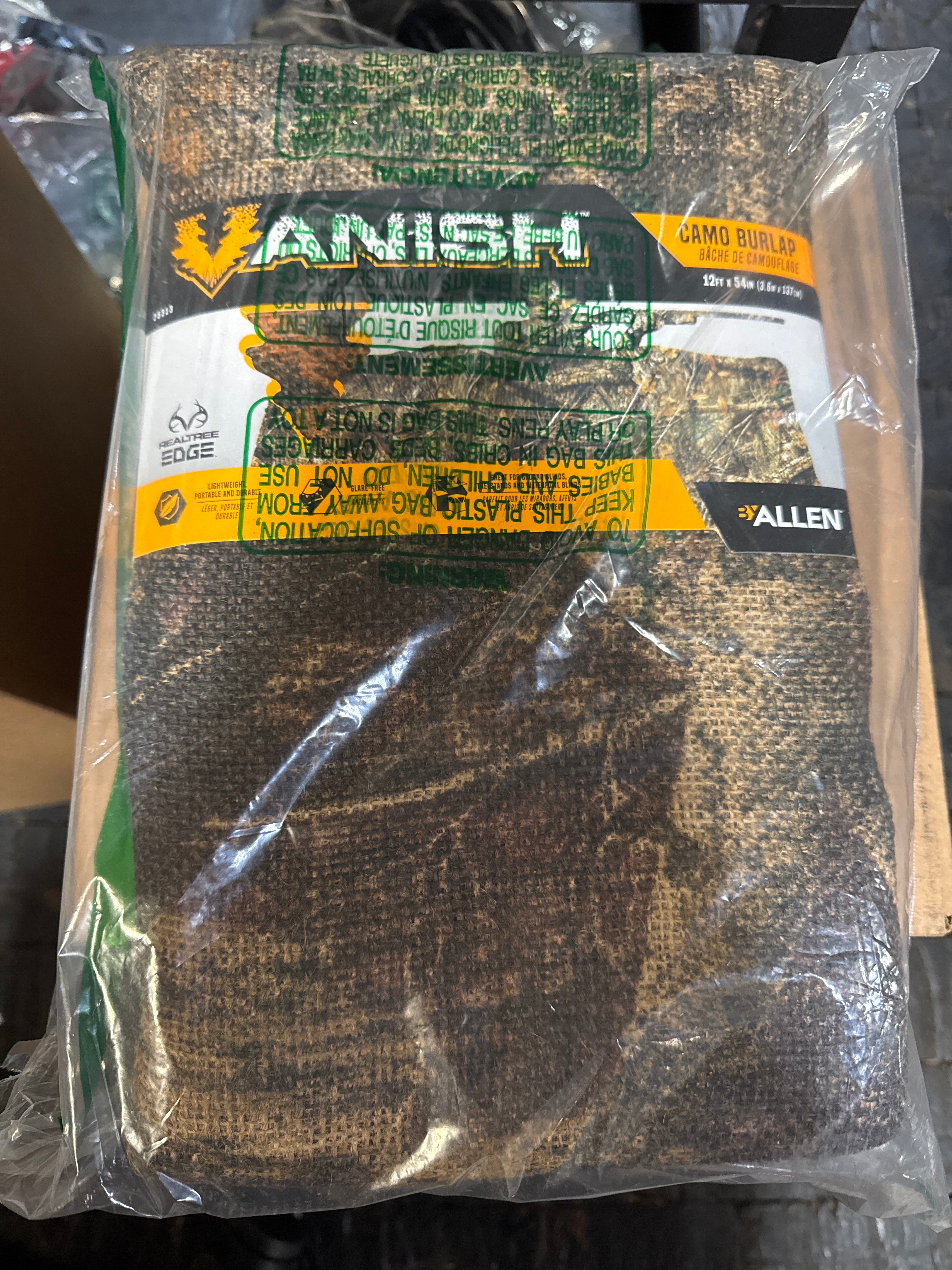 Vanish Camo Burlap Realtree Edge 56 in.x12 ft.