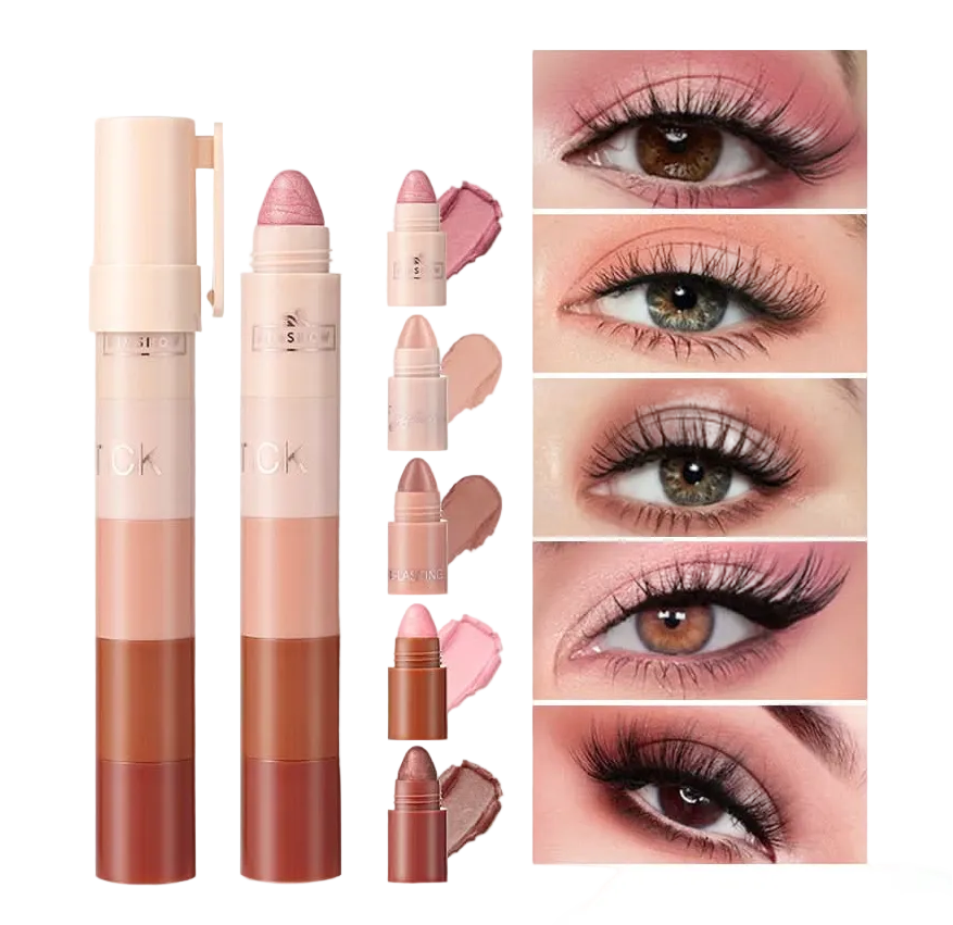 DIMSHOW 5 Color Eyeshadow Stick | Waterproof | Pearlescent | Matte | Easy Blend