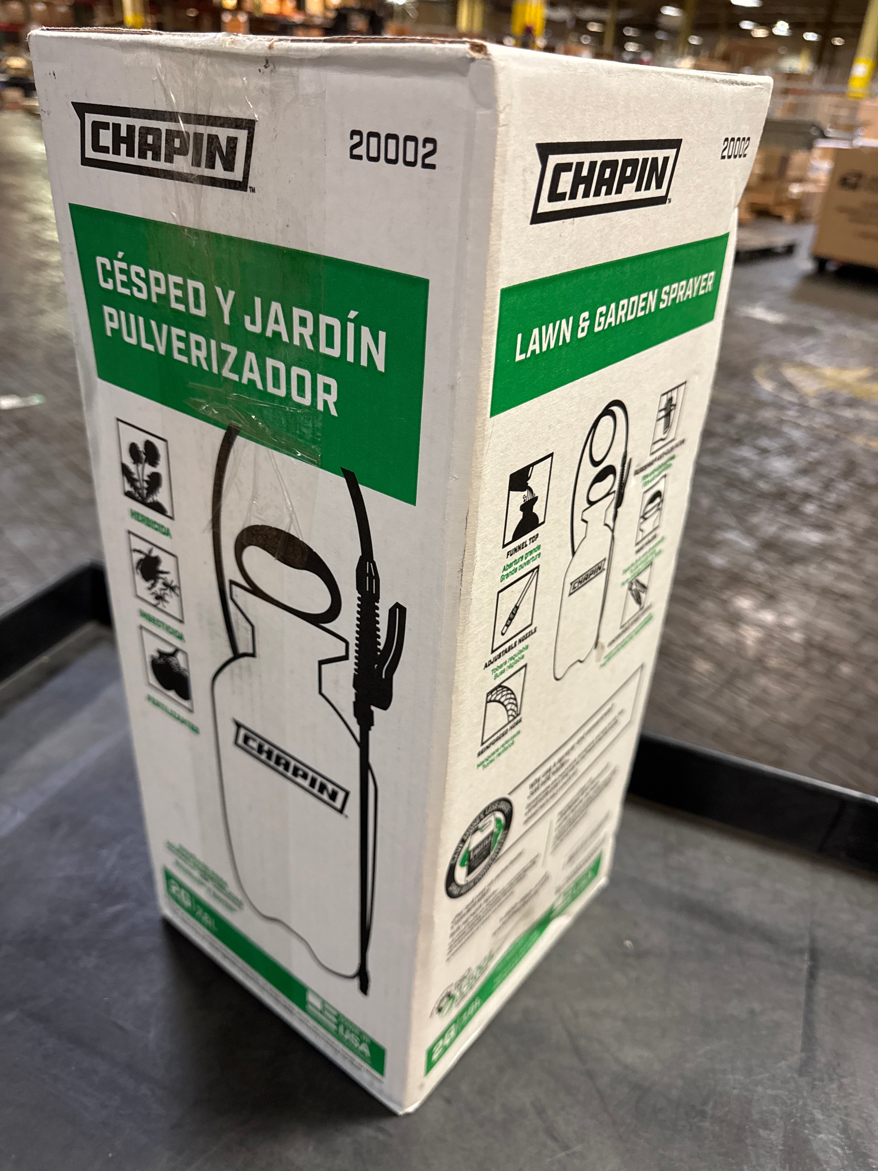 Chapin 20005 Pump Sprayer, 2‑Gallon, Lawn & Garden, Translucent Poly Tank, Funnel‑Top, SureSpray Anti‑Clog Filter, Adjustable Cone Nozzle & 34" Hose for Fertilizer, Weed & Pest Application
