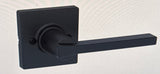 Kwikset Casey Matte Black Bed/Bath Privacy Door Handle Featuring Microband with Lock
