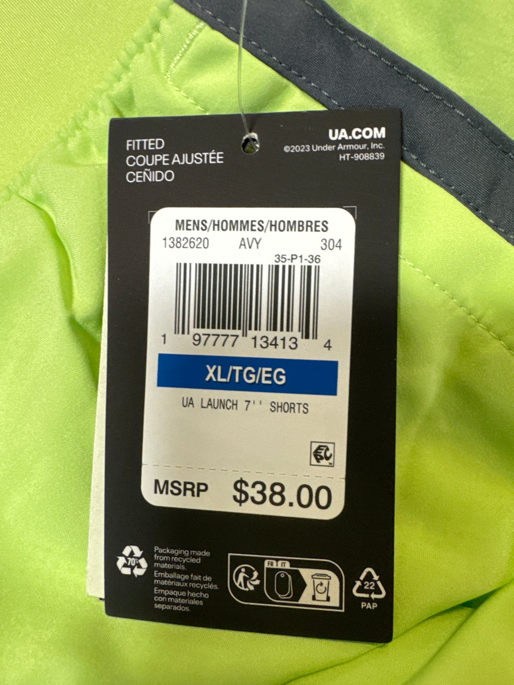 UA Men's Launch 7"Shorts-XL