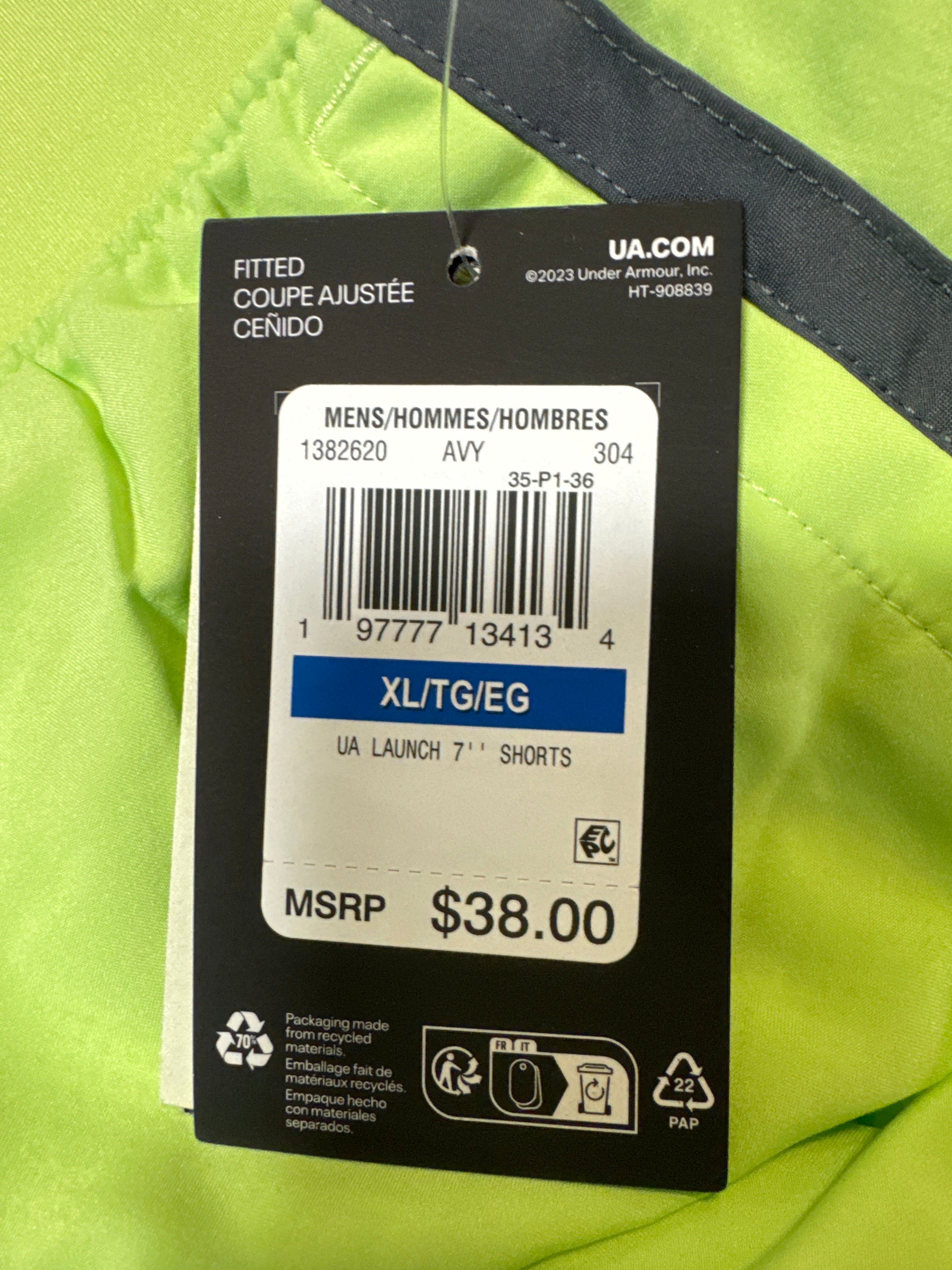 UA Men's Launch 7"Shorts-XL