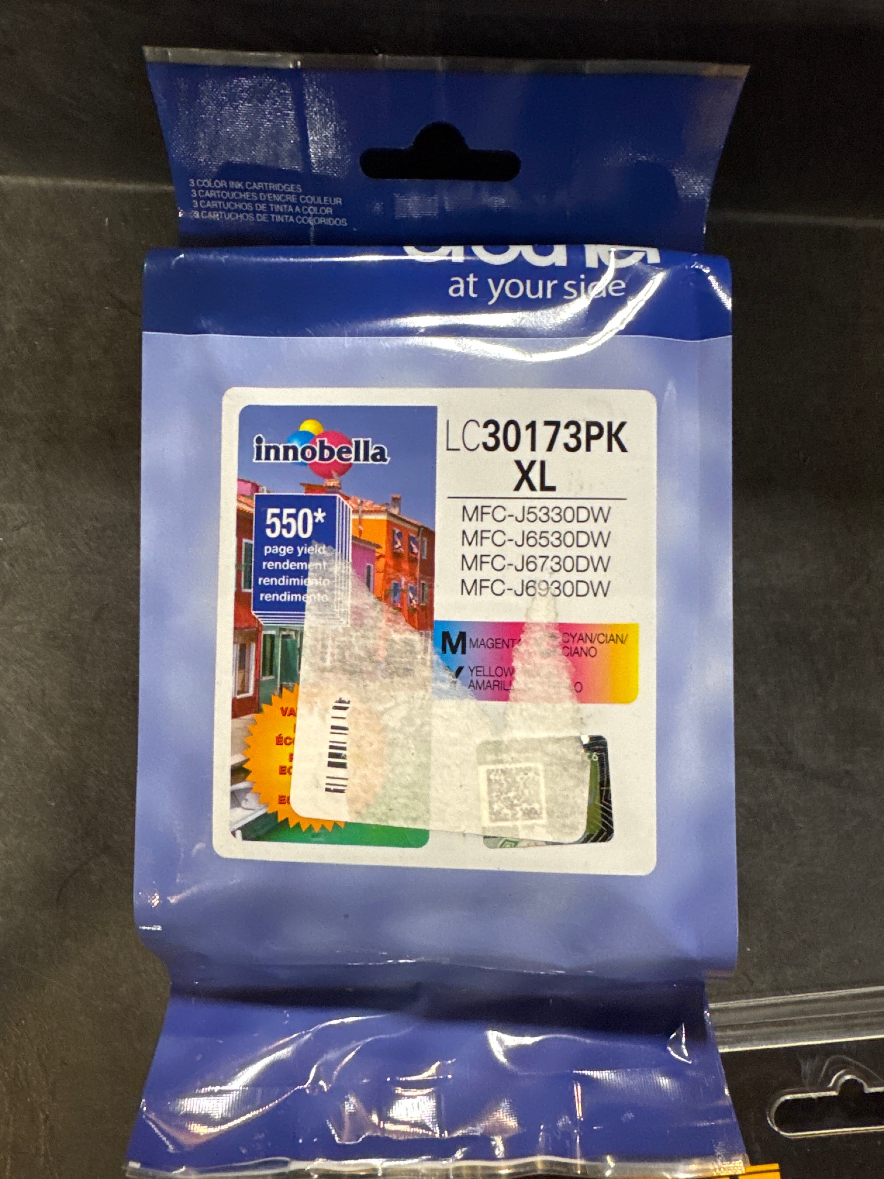 Brother Printer LC30173PK High Yield XL 3 Pack Ink Cartridges- 1 Ea: Cyan/Magenta/Yellow Ink