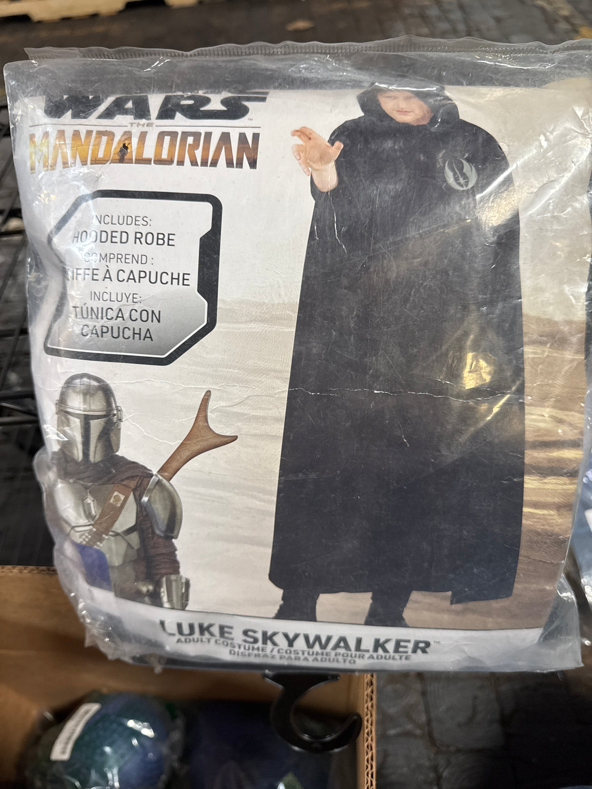 HalloweenCostumes.com Large Men Star Wars Adult Luke Skywalker Black Hooded Robe | Star Wars Costumes, Gray/Black