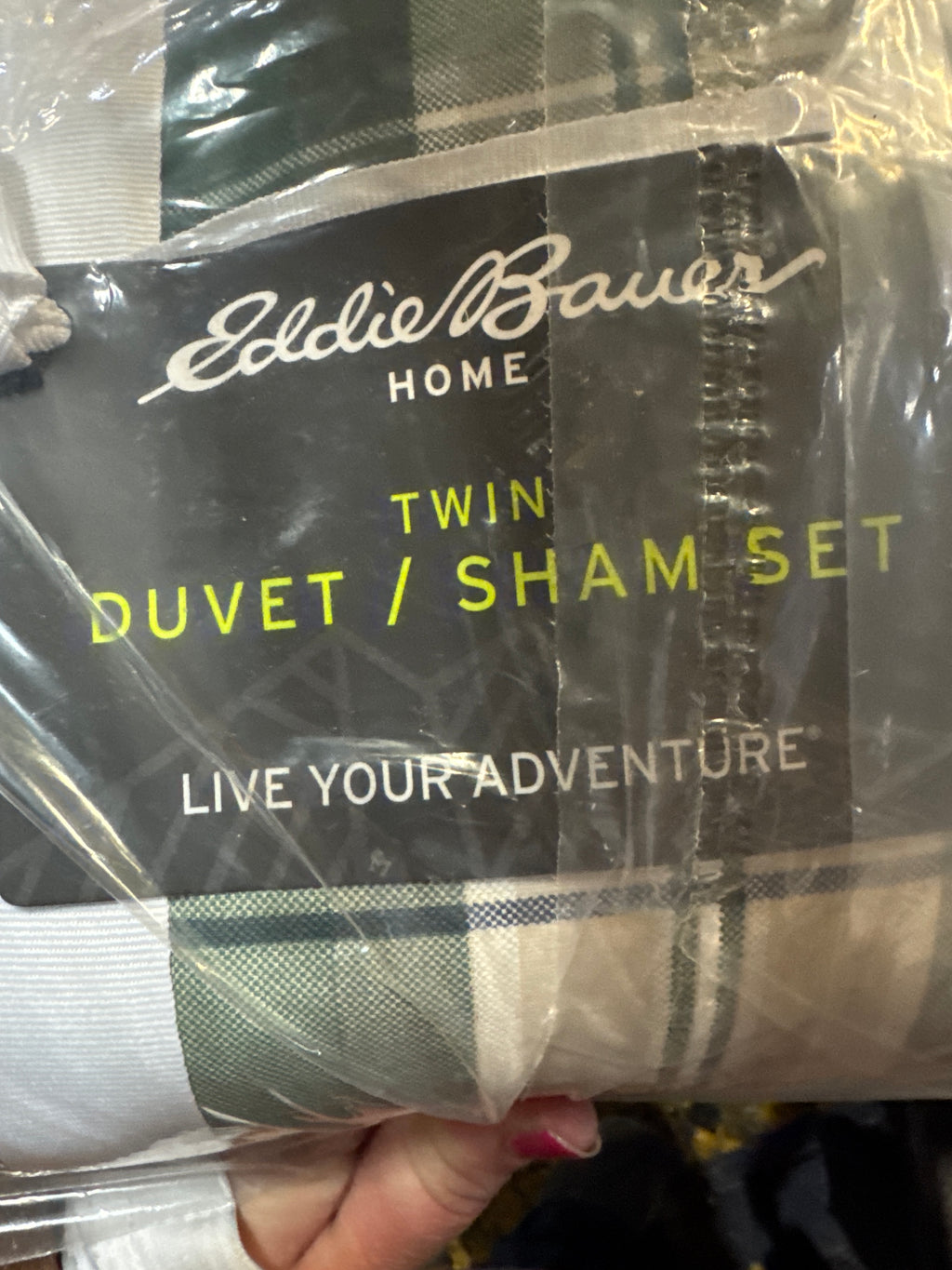 Eddie Bauer - Twin Timbers Reversible Duvet Cover & Sham Set Green: Cotton Bedding Set, 180 Thread Count, Button Closure