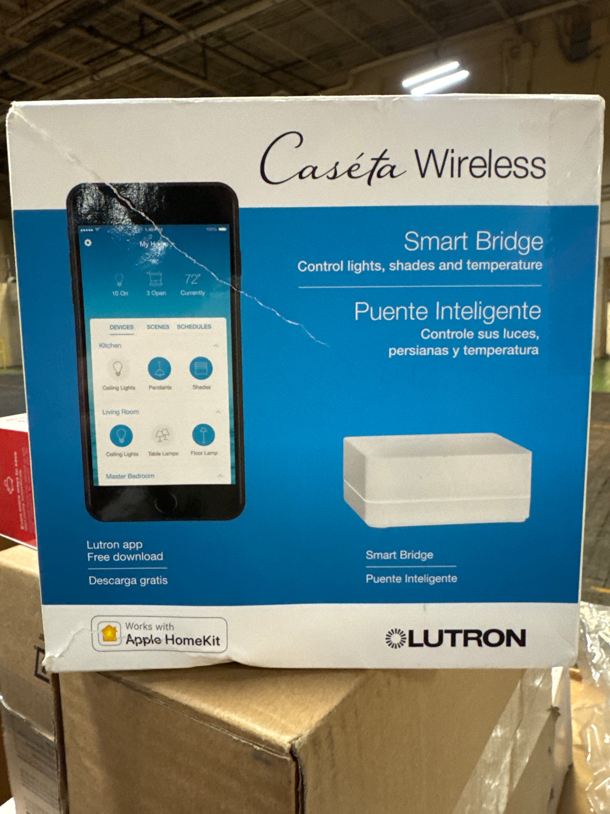 Lutron Caseta Smart Lighting Smart Hub for Light Bulbs and Fans, Compatible w/ Amazon Alexa, Apple Homekit, Google Home, 75 Device Capacity, L-BDG2-WH, White