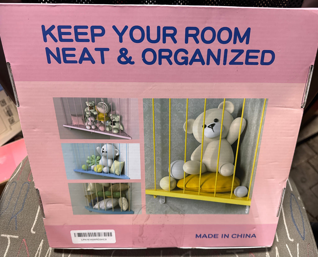 Corner Stuffed Animal Storage Shelf