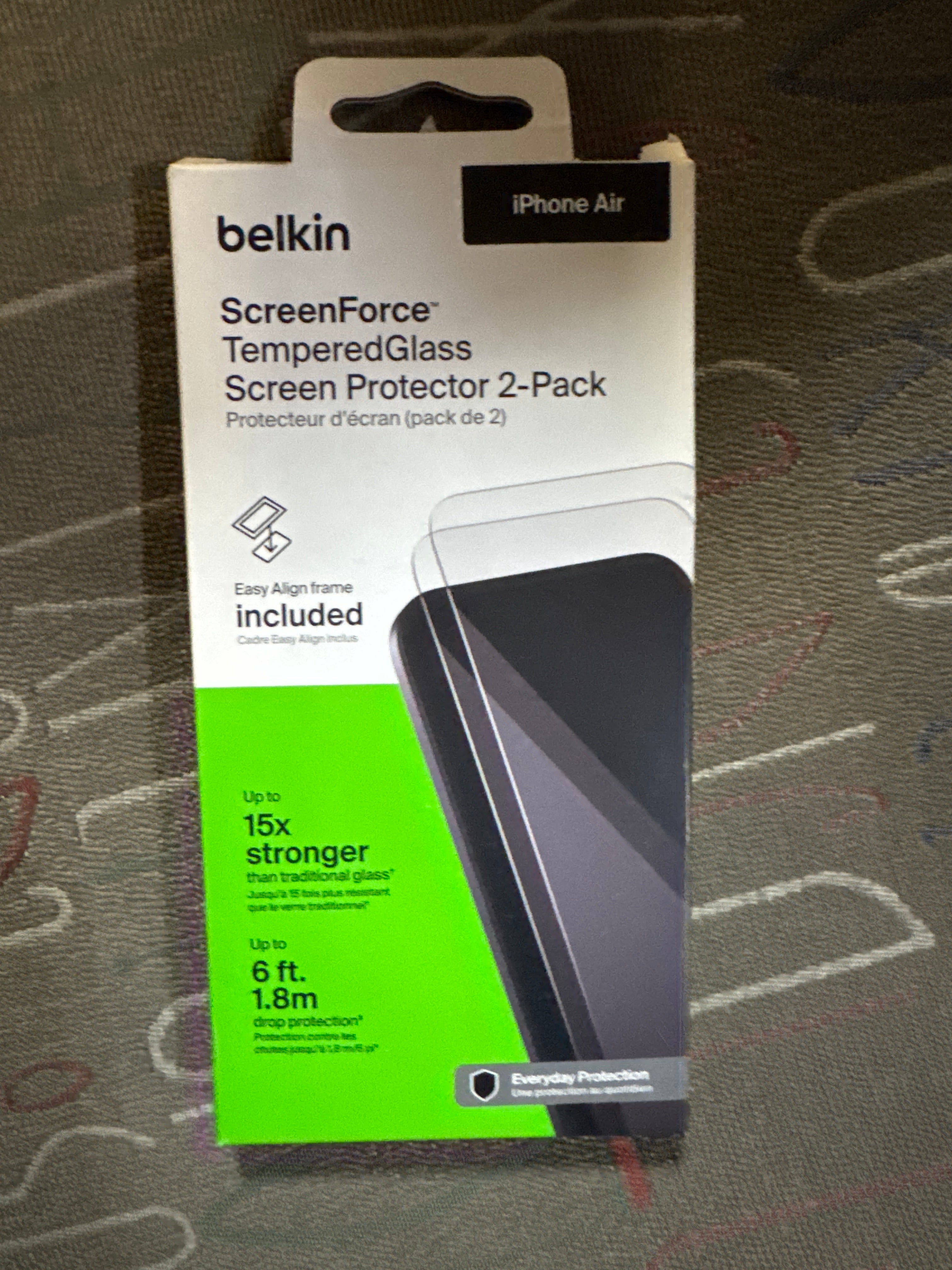 Belkin Screen Force Tempered Glass Screen Protector for iPhone 2-Pack