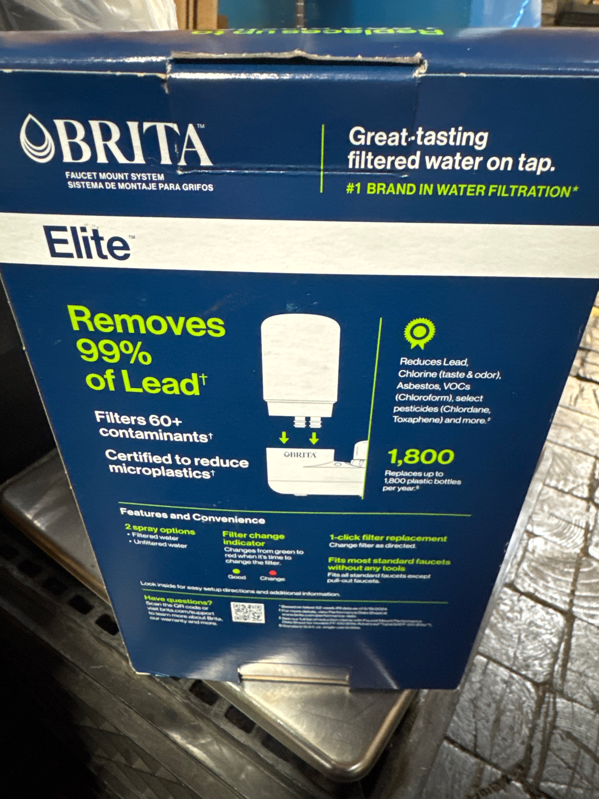 Brita Chrome Tap Water Faucet Filtration System with 2 Filter