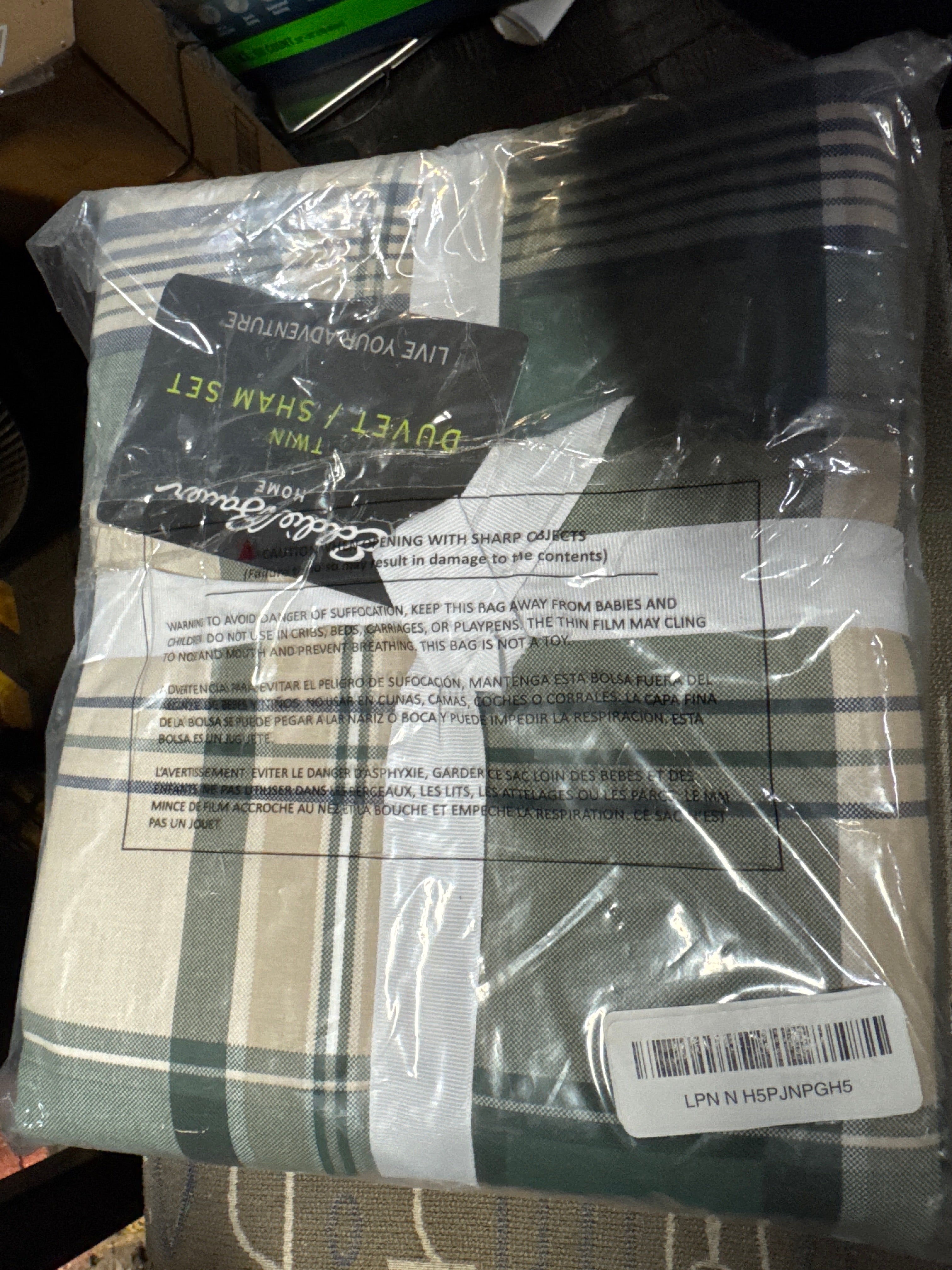 Eddie Bauer - Twin Timbers Reversible Duvet Cover & Sham Set Green: Cotton Bedding Set, 180 Thread Count