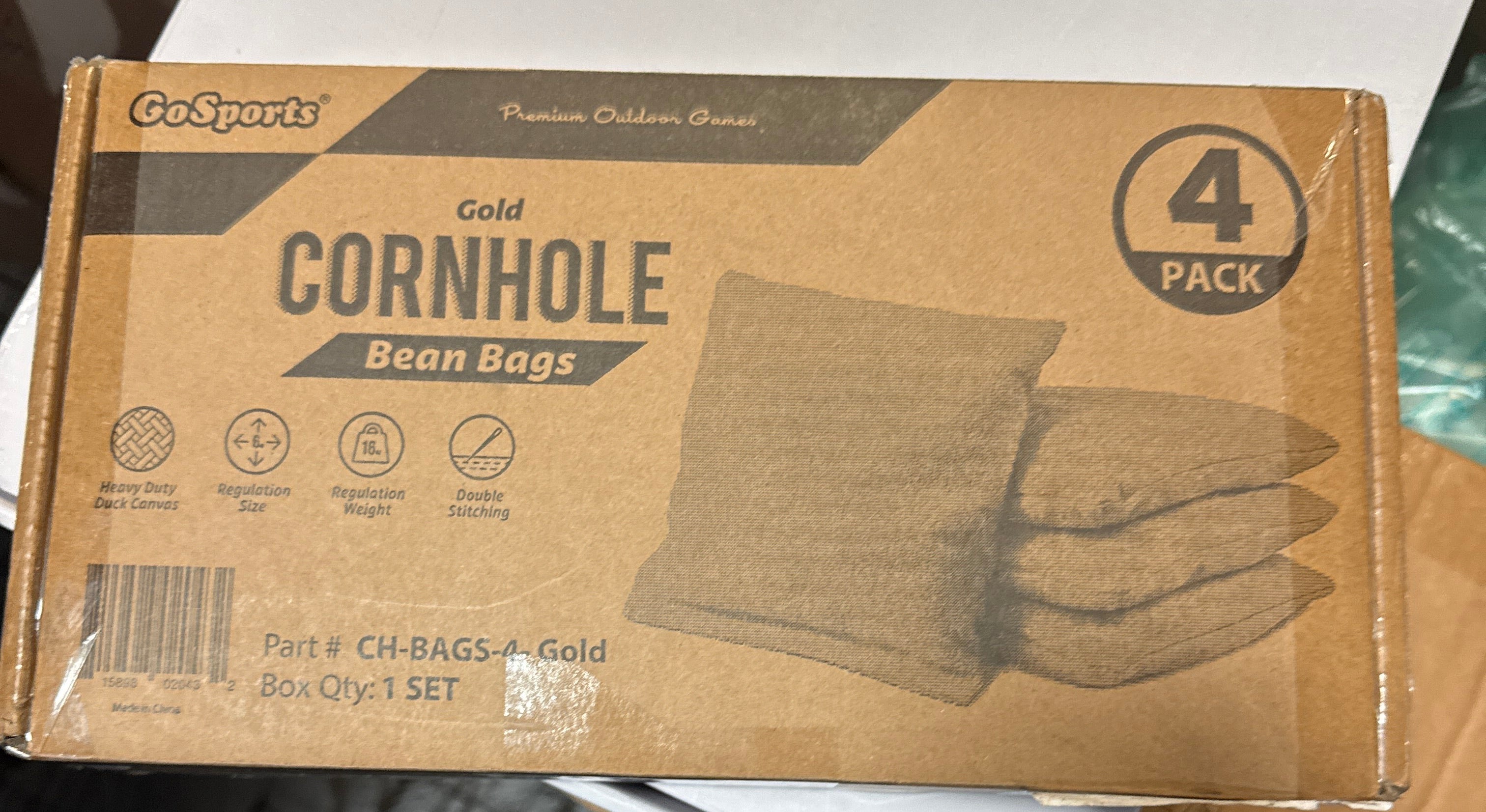 GoSports Premium Bean Bag (4 Set), Gold