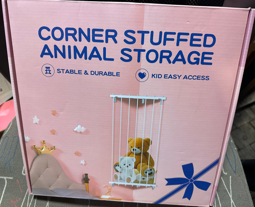 Corner Stuffed Animal Storage Shelf
