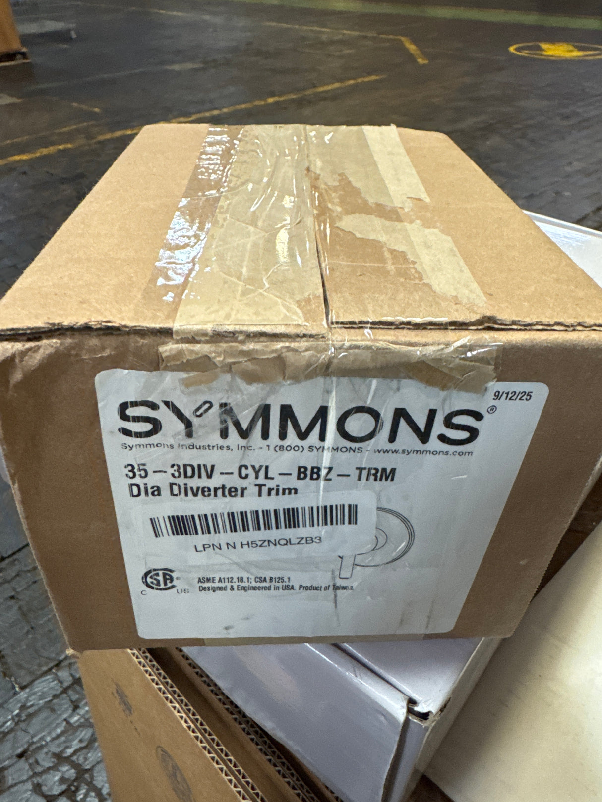 Symmons 35-3DIV-CYL-BBZ-TRM Dia 4 Port Diverter Trim, Brushed Bronze