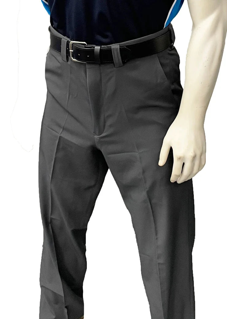 Smitty 4-Way Stretch Flat Front Base Dark Grey Umpire Pants with Expander Waistband Size 32
