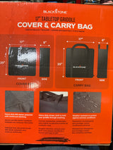 Blackstone 17" Griddle Cover and Carry Bag Water Resistant 600D Polyester Heavy Duty Flat top 17" Gas Grill Cover Accessory Exclusively Fits Blackstone Cooking Station Without Hood