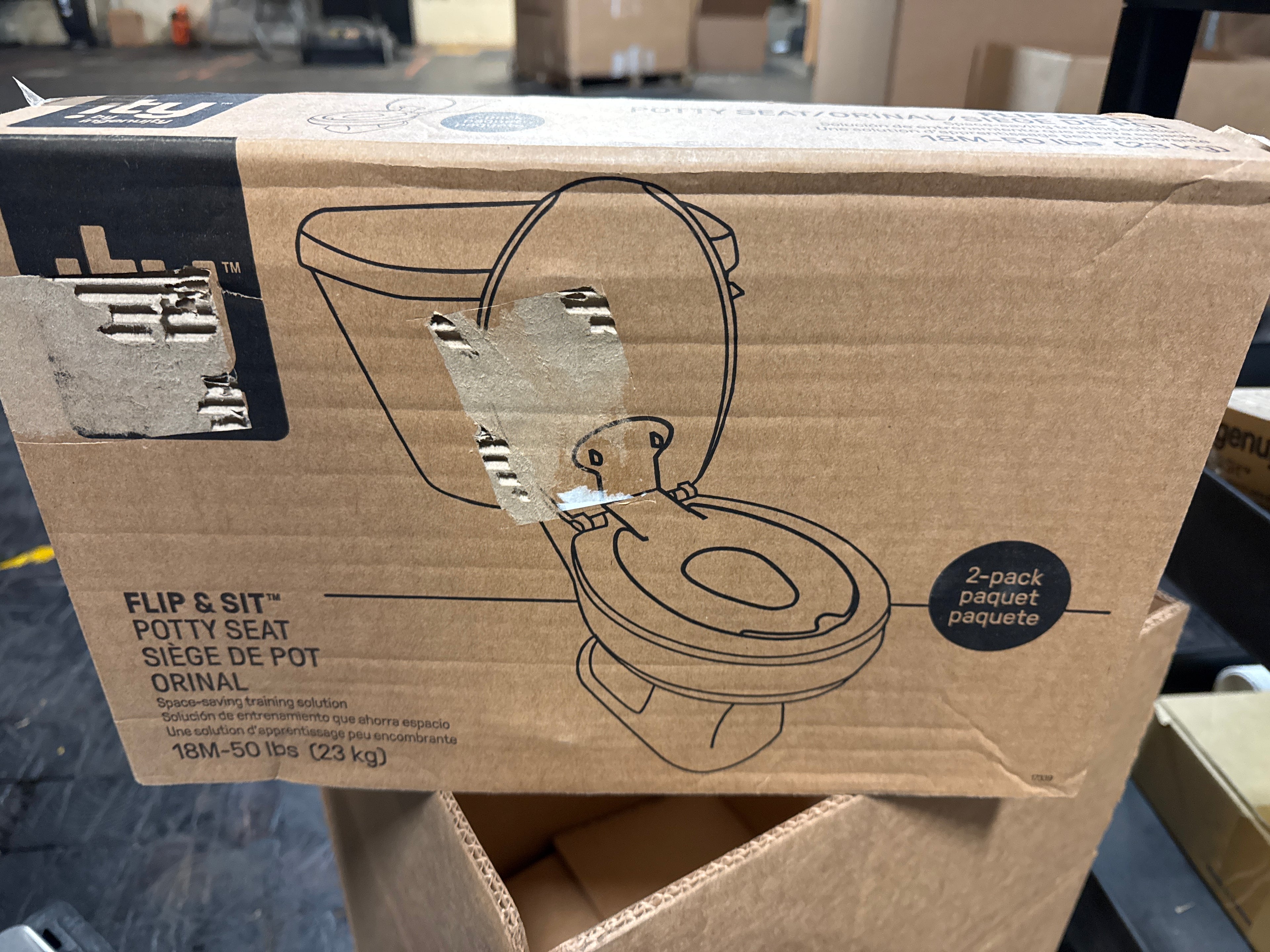Ingenuity: ity by Ingenuity Flip & Sit Potty Seat 2pk (White) – Easy to Set Up & Remove Potty Training Seat That Attaches to Adult Toilet Seat