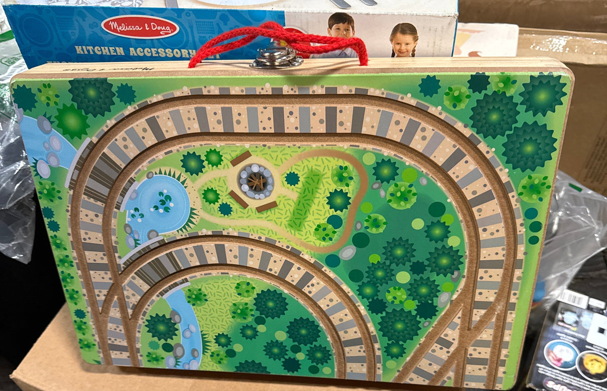 Melissa & Doug Take-Along Railroad Tabletop Playset with Wooden Train Toys, Animals & Scenery Play Pieces, Preschool Learning Toys for Girls & Boys 3+ - FSC Certified