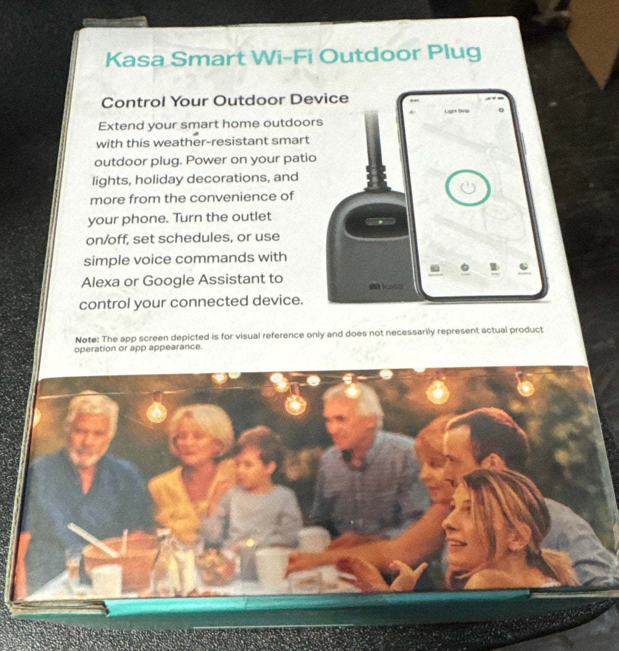 Kasa Outdoor Smart Plug, Smart Home Wi-Fi Outlet Timer, Max Load 15A/1875W, IP64 Weather Resistance, Compatible with Alexa, Google Home & SmartThings, No Hub Required, ETL Certified(KP401)