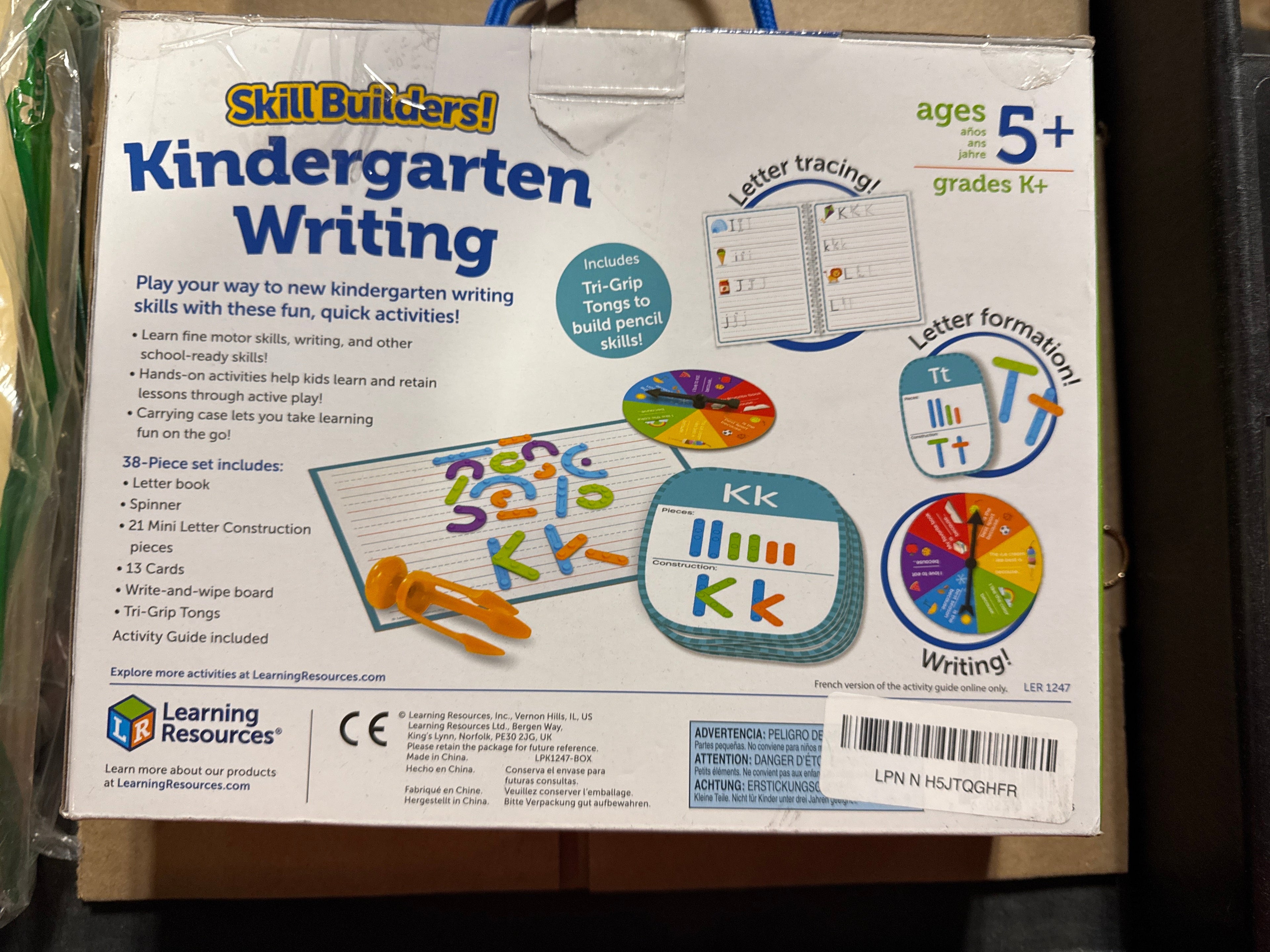Learning Resources Skill Builders! Kindergarten Writing - 38 Piece Activity Set , Ages 5+ Kindergarten Learning Essential Materials, Alphabet Learning Activities, Kindergarten Homeschool Supplies