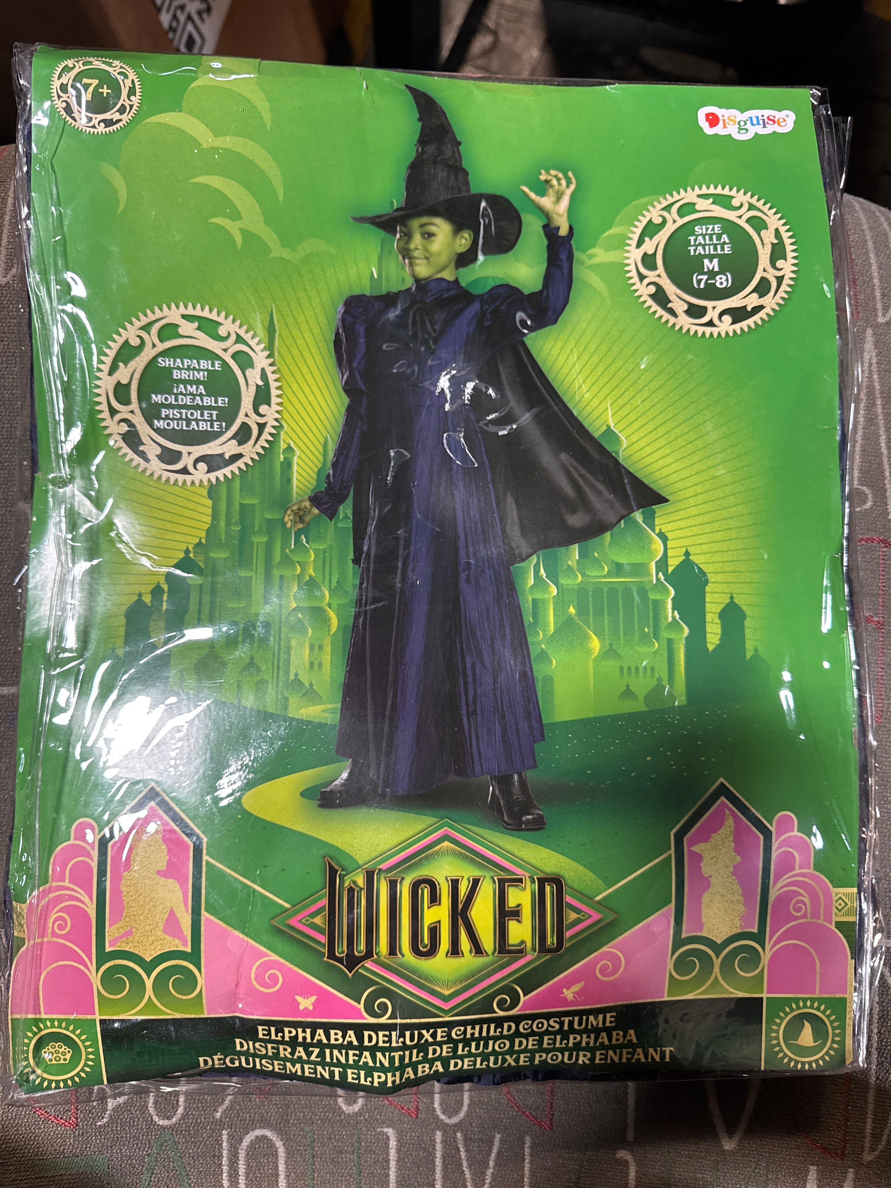 Girl’s Deluxe Wicked™ Elphaba Purple Dress Costume - Medium 7-8