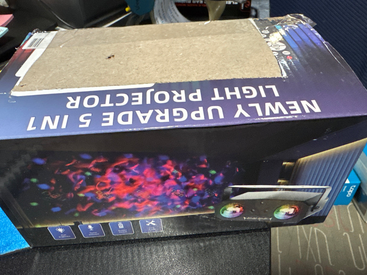 Disco Lights Disco Ball, Sound Activated Party Light with Roating Disco Ball,Star Projector,Ocean Light and Laser Lights for Party DJ KTV Club Wedding Festivals Stage Dancing Christmas