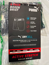 PUMA Mens 4 Pack Active Stretch Boxer Brief