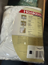 Hookless It's A Snap! Escape 3-in-1 Shower Curtain With Sheer Top Window, Flex-On Rings & Fabric Liner, 71" x 74", White