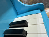 Kids Mini Wooden Grand Piano w/ Lid, Bench, Music Rack, Song Book, Stickers