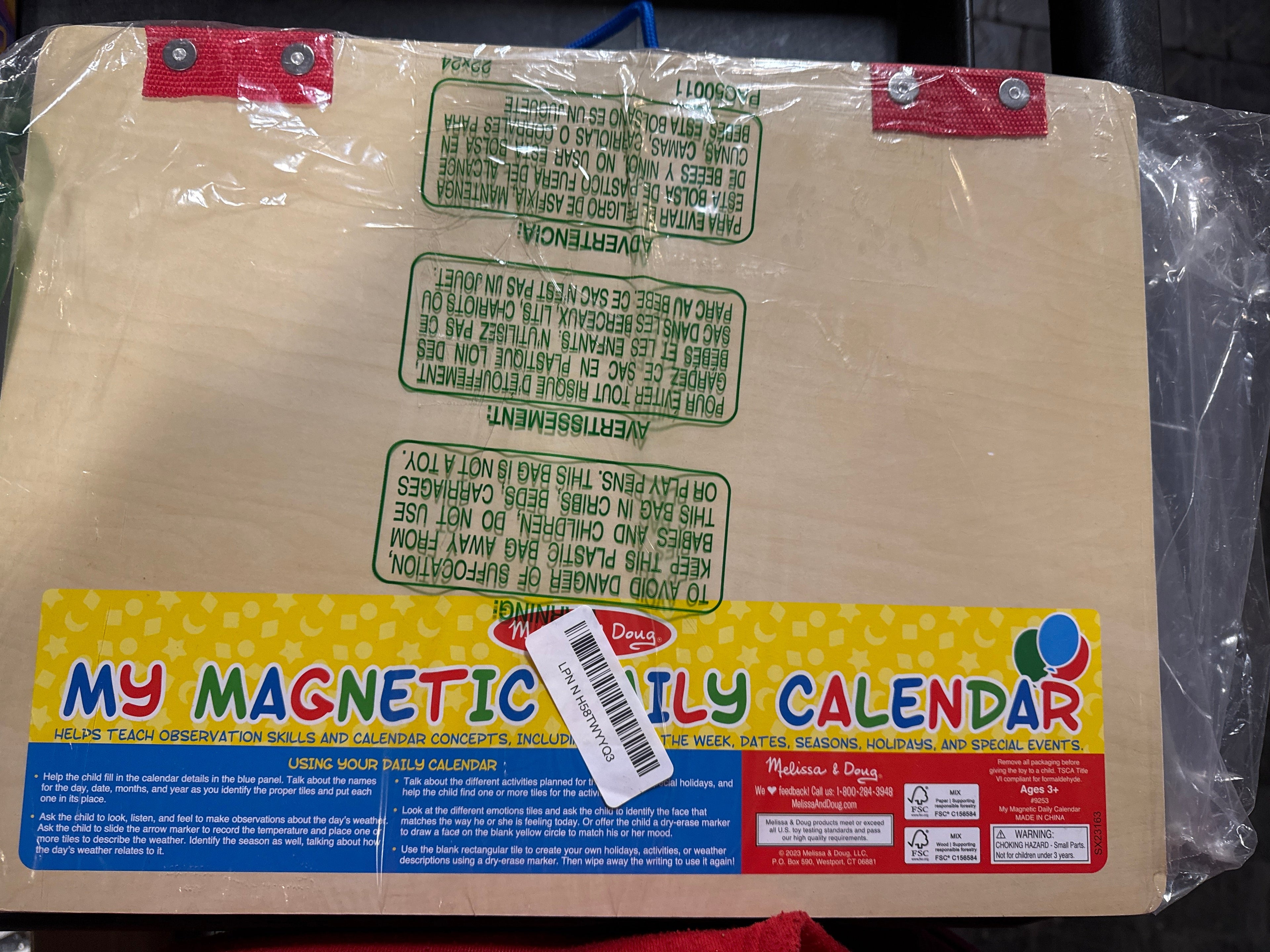 Melissa & Doug My First Daily Magnetic Calendar, Classroom Calendar for Kids Activities with Weather & Seasons