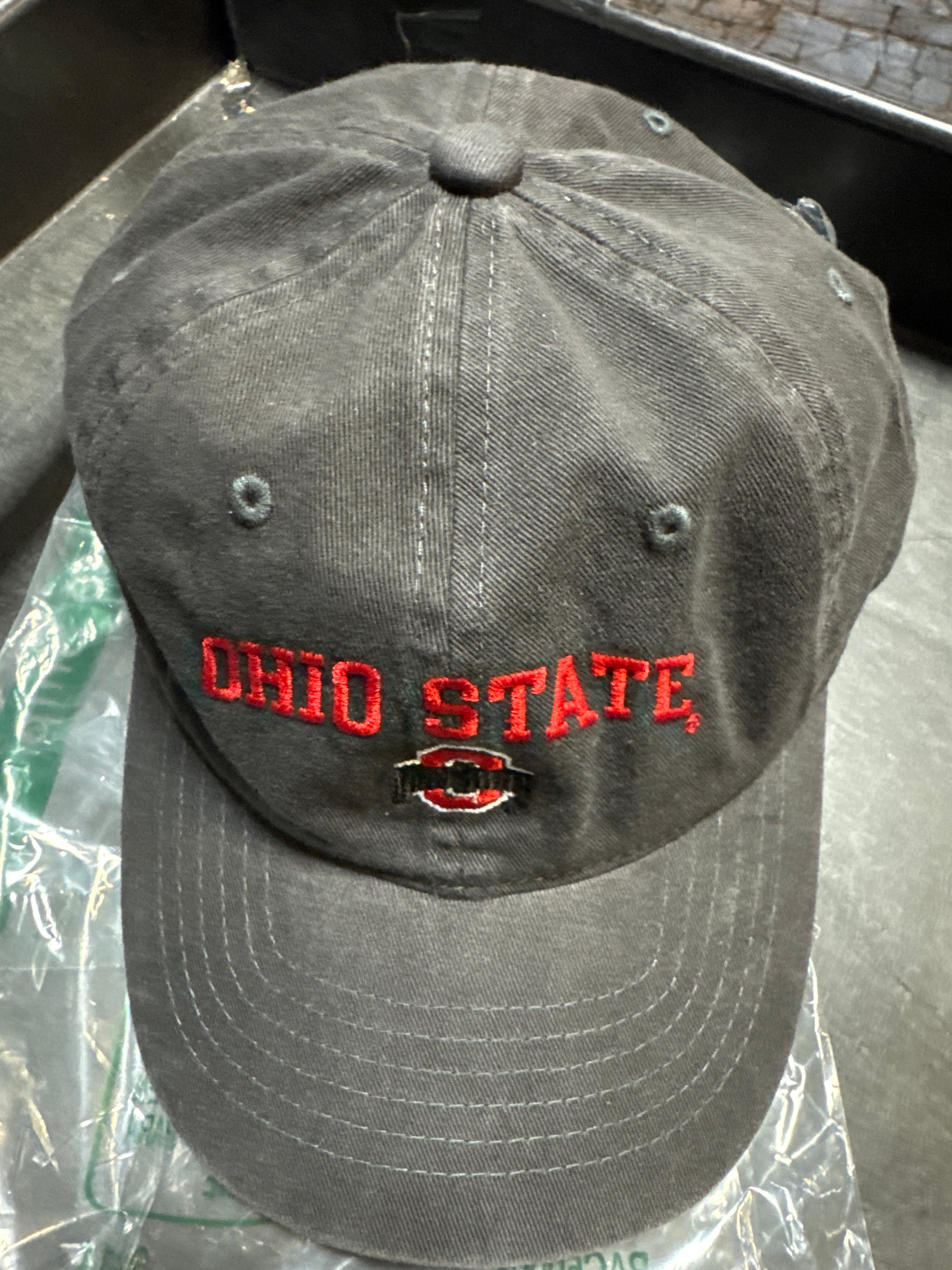 Ohio State Buckeyes Arch Over Gray Officially Licensed Adjustable Baseball Hat