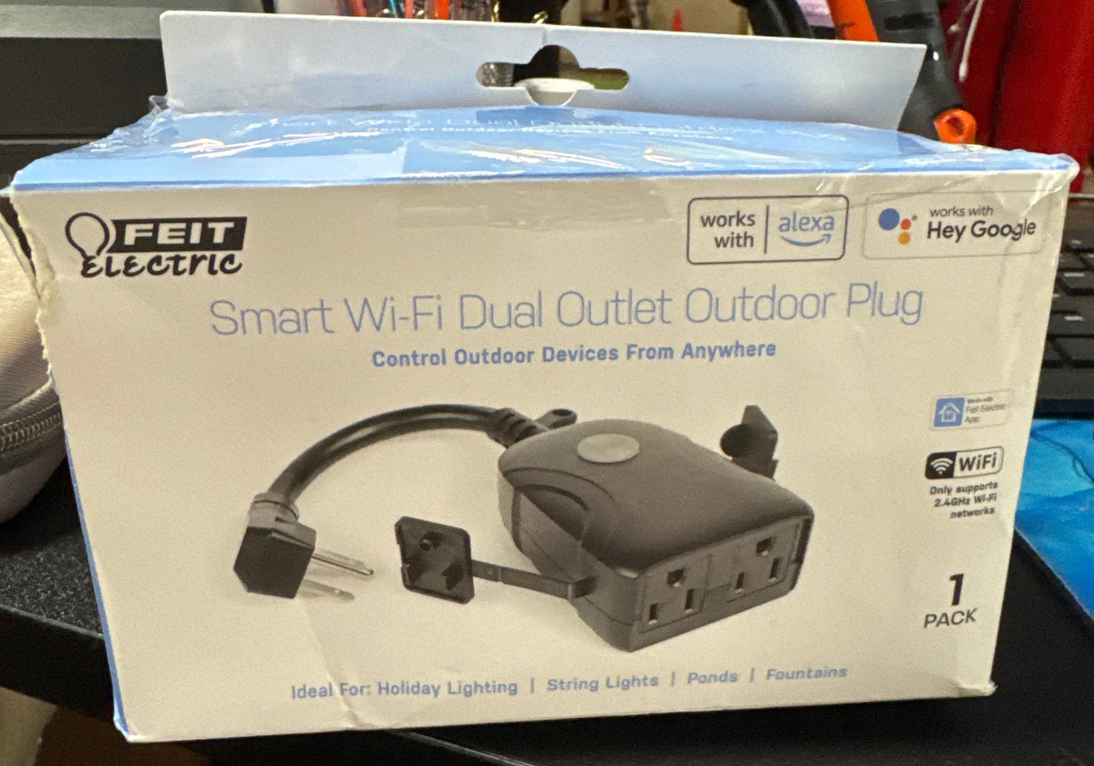 Feit Electric 120V 15A Smart Wifi Enabled Dual Outlet Wall Plug