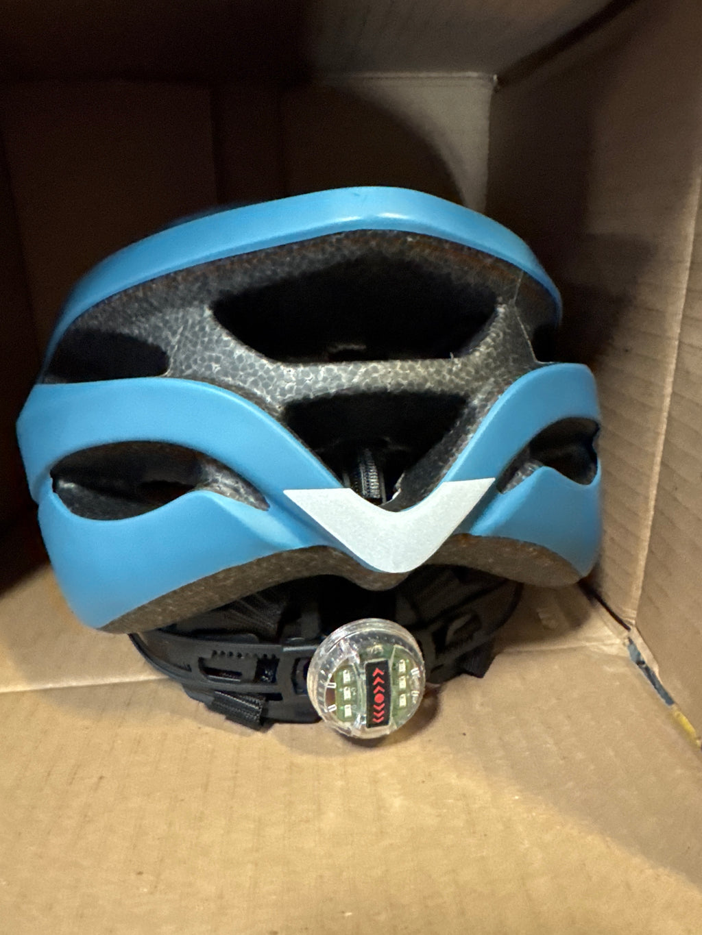 Retrospec Silas Adult Bike Helmet with Light for Men & Women - Lightweight, Comfortable, Matte Superior Blue