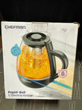 Chefman Electric Kettle with Tea Infuser, Compact 1L (4 Cups), 1500W, Removable Lid for Easy Cleaning, Boil-Dry Protection, Stainless Steel Filter, BPA Free, Auto Shut Off, Small Electric Tea Kettle