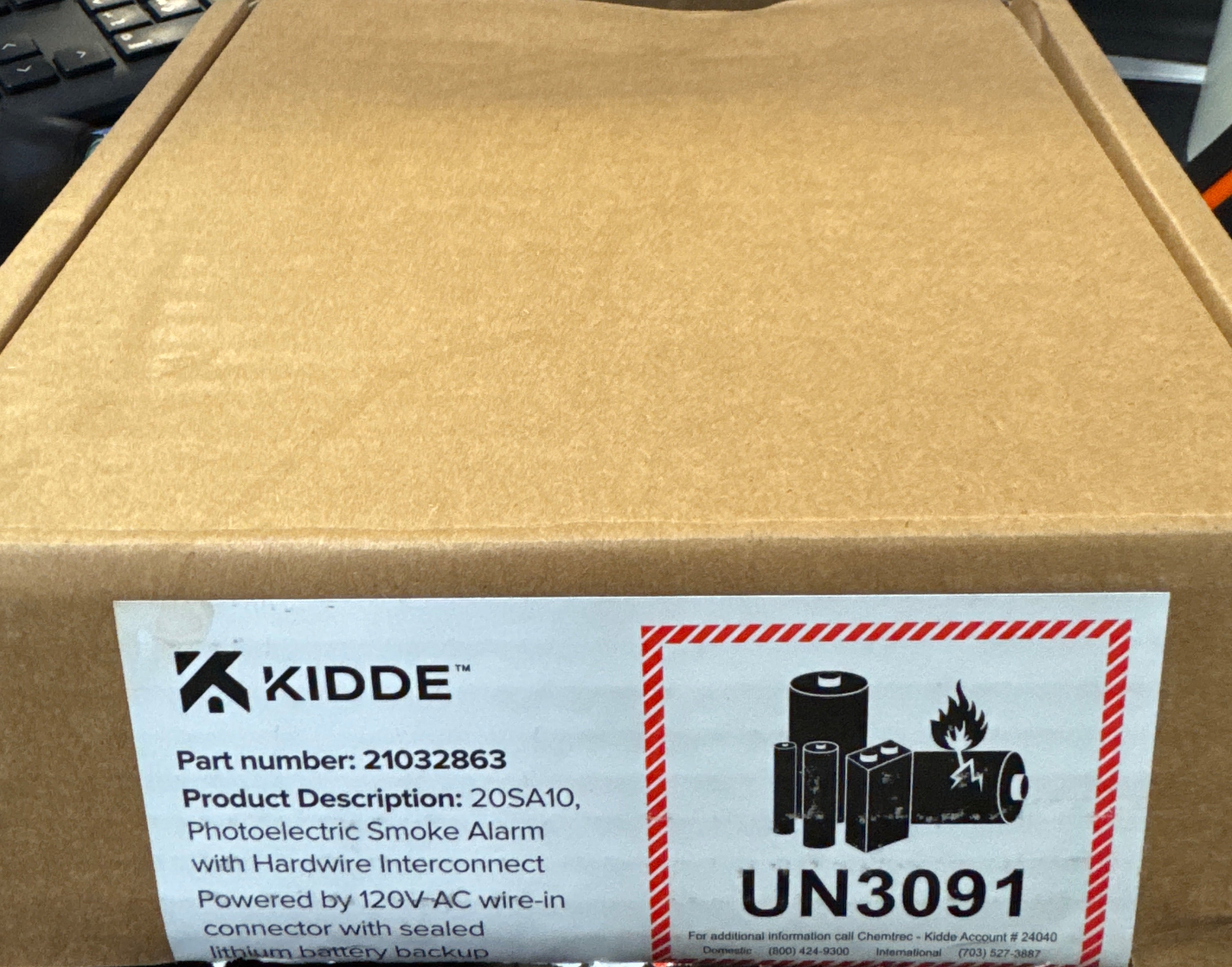 Kidde Hardwired Smoke Detector, 10-Year Battery Backup, Interconnectable, LED Warning Light Indicators, 20SA10
