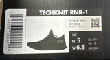 TYR Men's Techknit RNR-1 – Lightweight Neutral Running Shoe with Breathable Knit Upper, Cushioned Support & Performance Fit Black