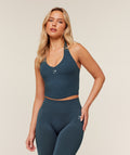 GYMSHARK Halter Neck Cami with Shelf-WOMEN'S LARGE