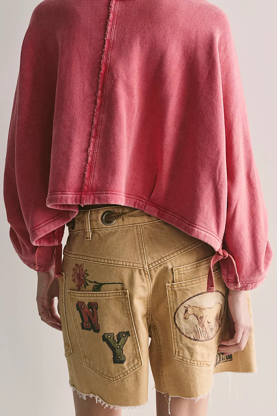 Free People We The Free Moxie Printed Barrel Shorts Size 27