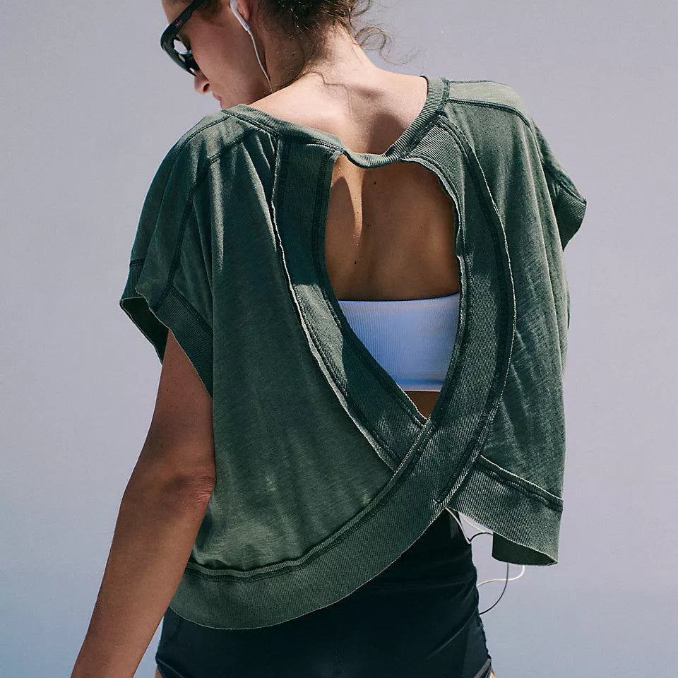 Free People FP Movement My Time T-Shirt Ivy Size L