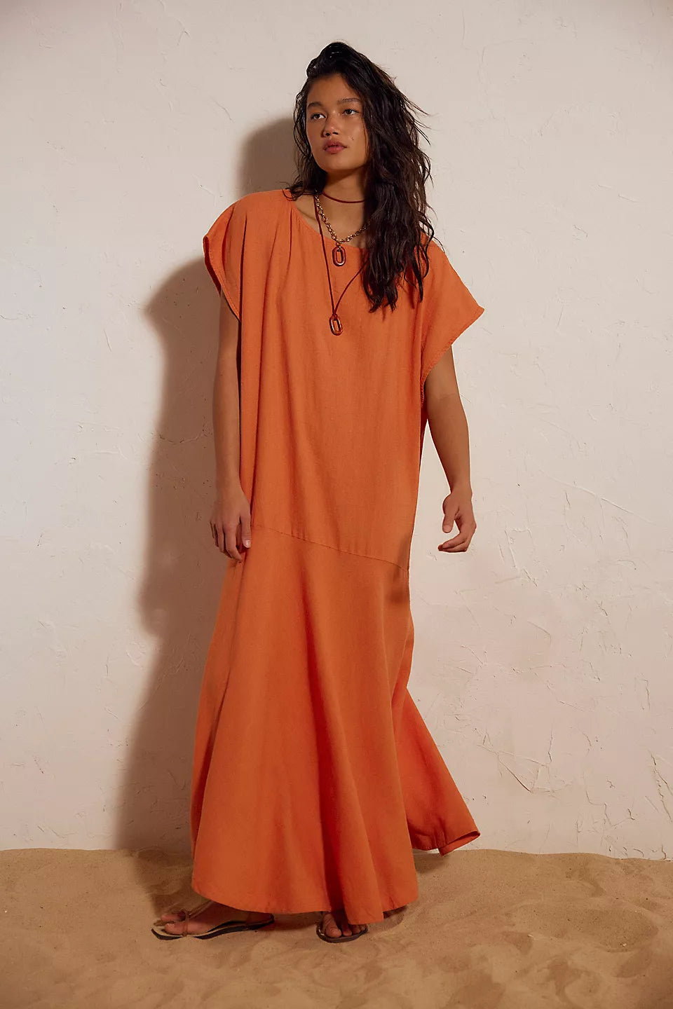 FP- WOMEN'S Sandshell Linen Tierney Maxi Dress MED