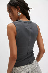 FREE PEOPLE Jamie Henley Tank in Black, Size: M