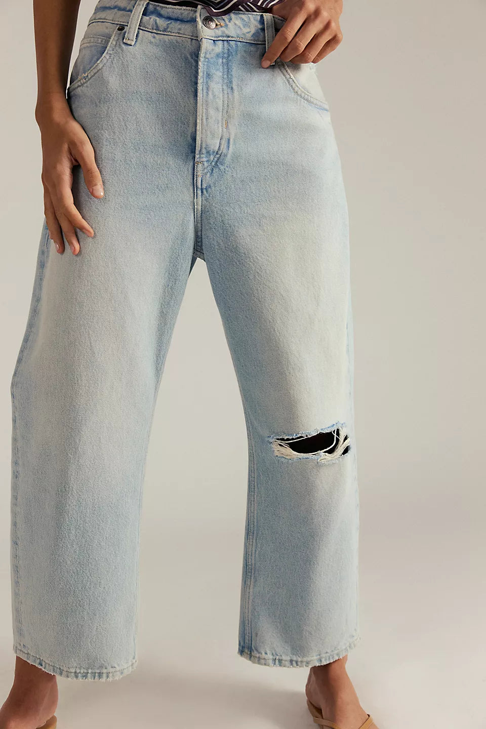 Free People We The Free Deep Trance Dropped Boyfriend Jeans Size: 29