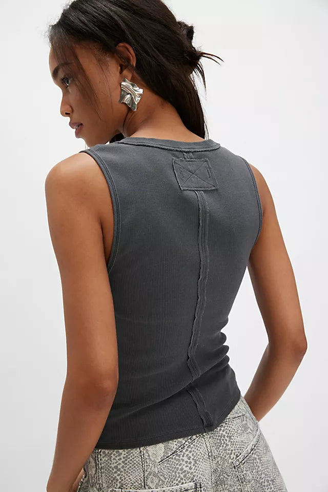 FREE PEOPLE Jamie Henley Tank in Black, Size: S