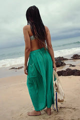 FREE PEOPLE Quinn Striped Pants, in Kelly Green Combo | Size S