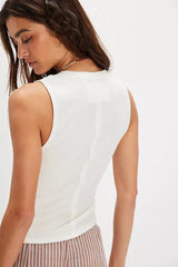 FREE PEOPLE Jamie Henley Tank in Ivory, Size: S