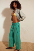 FP-Sun Dazed Cotton-Linen Striped Pants WOMEN'S XS