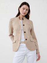 Knit Pique Blazer by Banana Republic - Pewter Gray - Medium